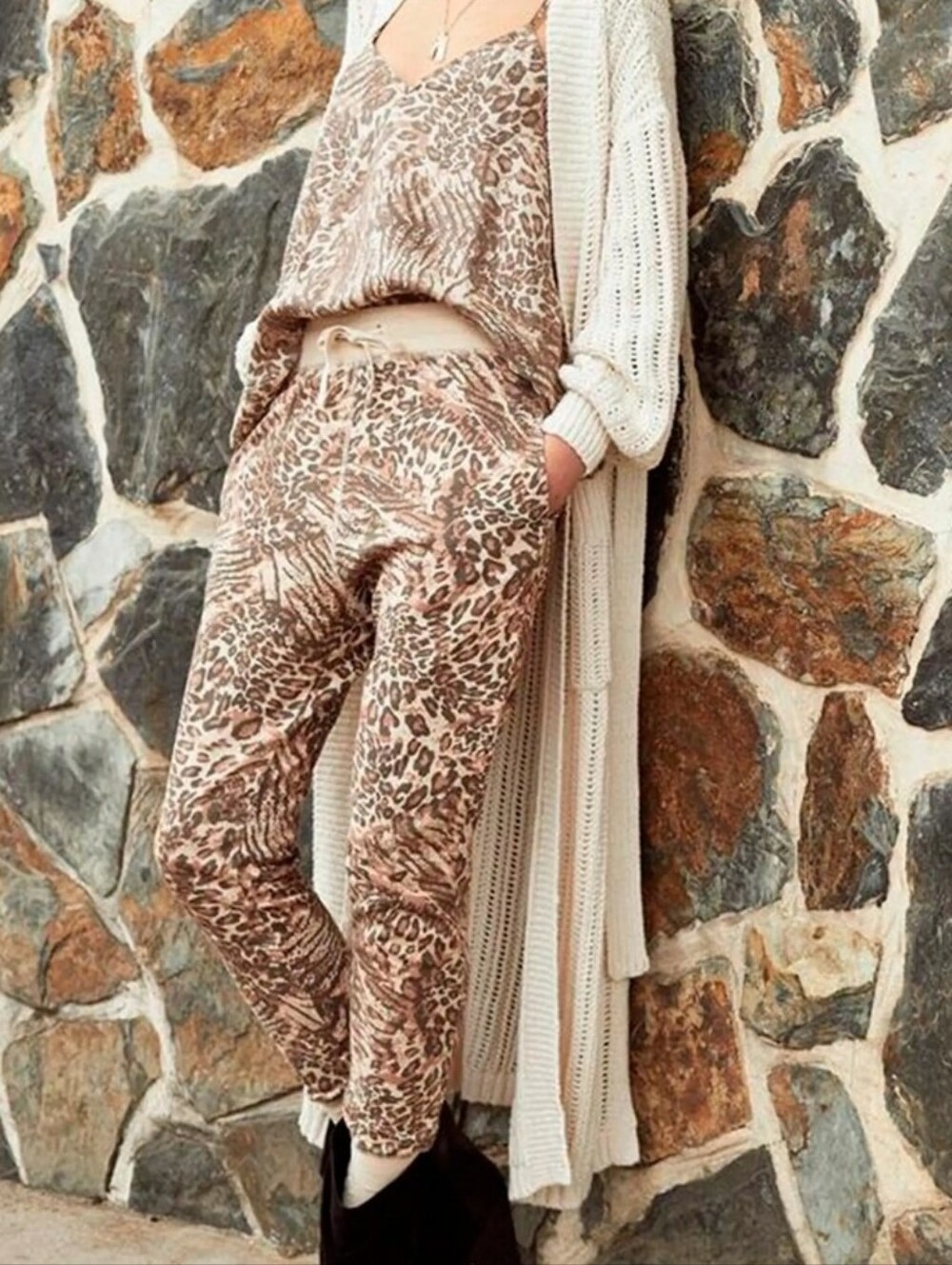 Spell Ada Leopard Print Jogger Trackies